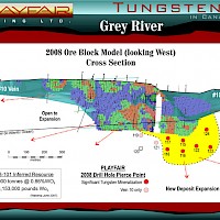 Grey River #10 Vein ore blocks + 2008 DDH